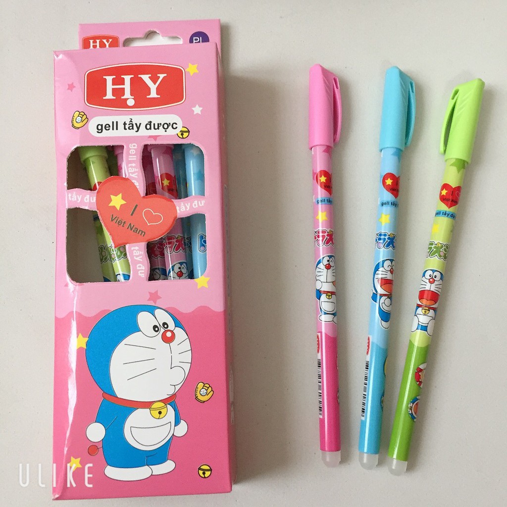 Hộp viết gel - 12 cây - xóa được doreamon hy no 9920