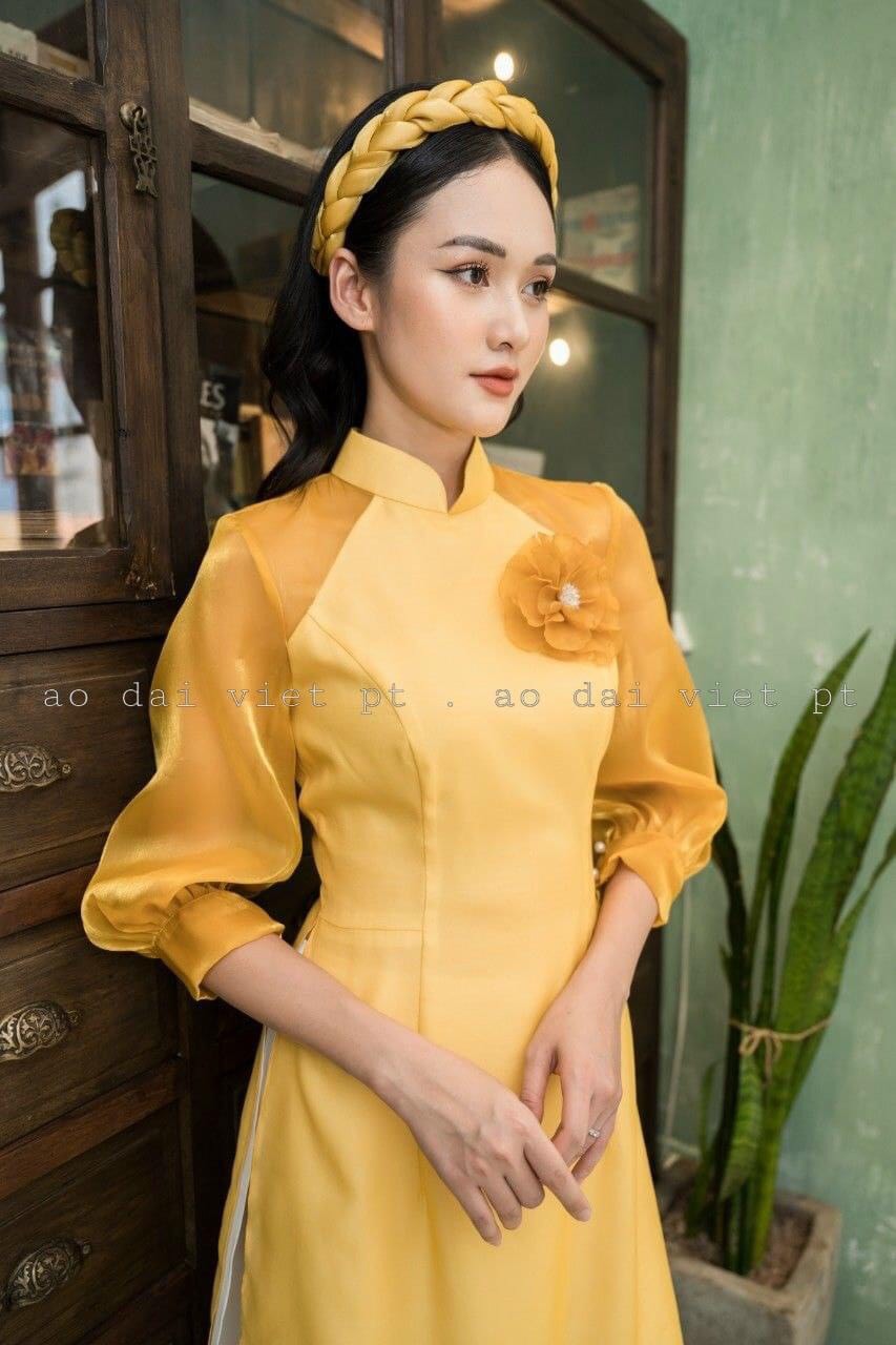 Áo dài cách tân 4 tà tay cách điệu