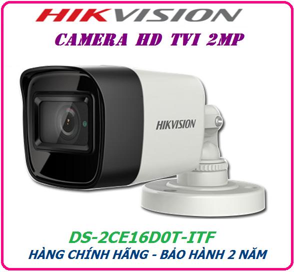 Camera hd tvi 2mp hikvision ds-2ce16d0t-itf, chuyển qua lại 4 chế độ tvi/ahd/cvi/cvbs