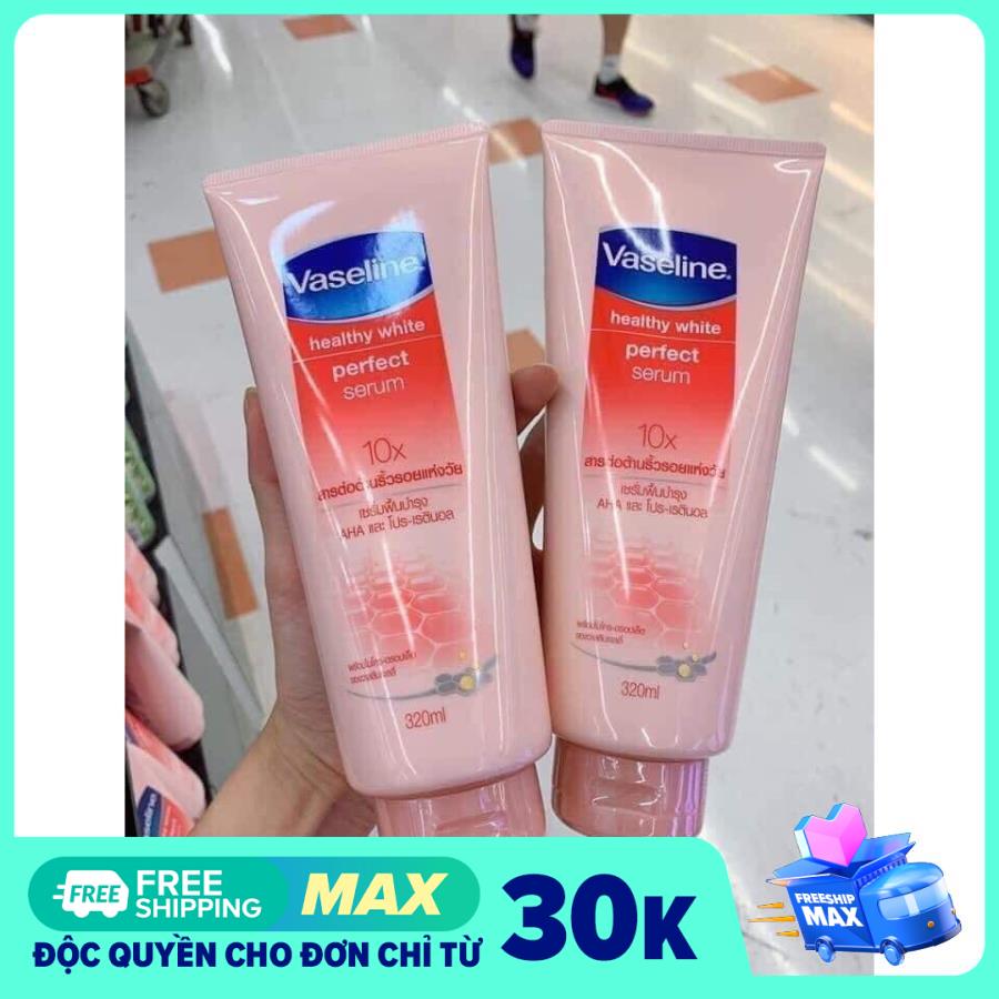 Sữa dưỡng thể trắng da toàn thân body vaseline 10x thái lan chai 320ml