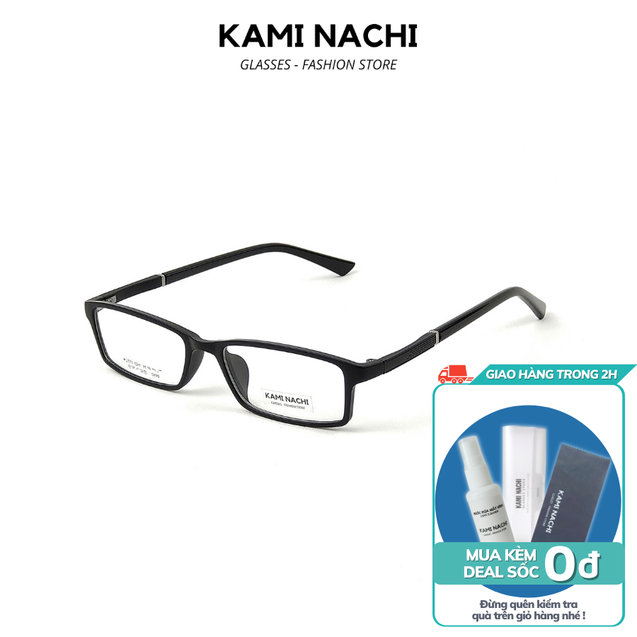 Gọng kính nhựa size nhỏ thời trang nam nữ KAMI NACHI vuông đơn giản 2771 [CÓ THỂ LẮP TRÒNG CẬN]