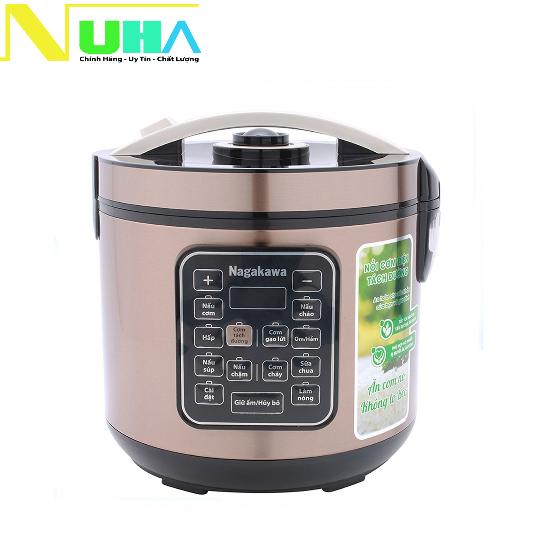 Nồi cơm điện tách đường Nagakawa NAG0120 dung tích 1.8L ngừa bệnh chống béo phì