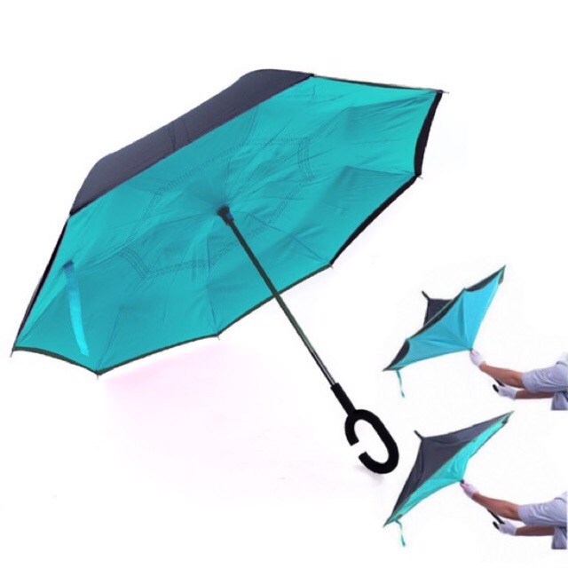 Ô Mở Ngược Thông Minh, Ô Gấp Ngược, Dù Đi Mưa Gấp Ngược Thông Minh, Dùng Cho Xe Hơi, Đi Bộ Tay Cầm Kiểu Chữ C