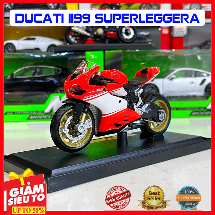 Mô hình xe mô tô Ducati 1199 Superleggera tỉ lệ 1:18 hãng Maisto