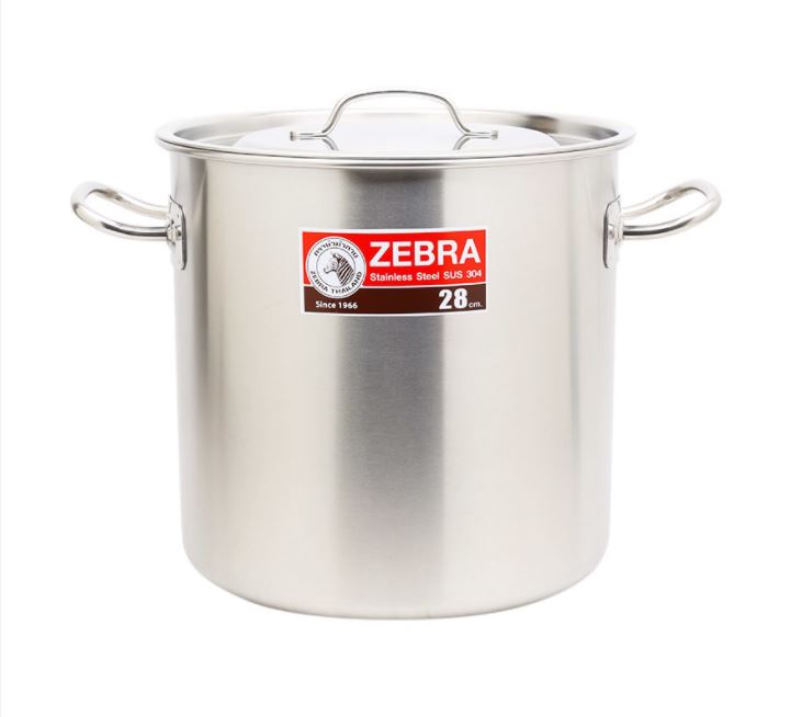 Nồi inox 304 thân cao zebra 28cm*28cm - sản xuất tại thái lan