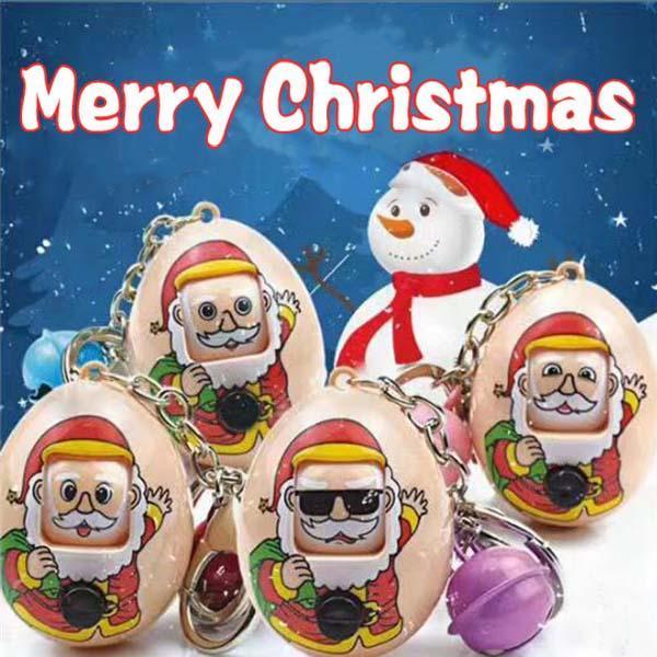 Móc khóa trứng Ông già NOEL Santa Claus đồ chơi vui nhộn