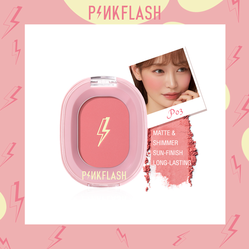 PINKFLASH OhMyPinkFlash OhMyHoney Phấn má hồng dạng lì + phấn má hồng tự nhiên có sắc tố mờ ảo.