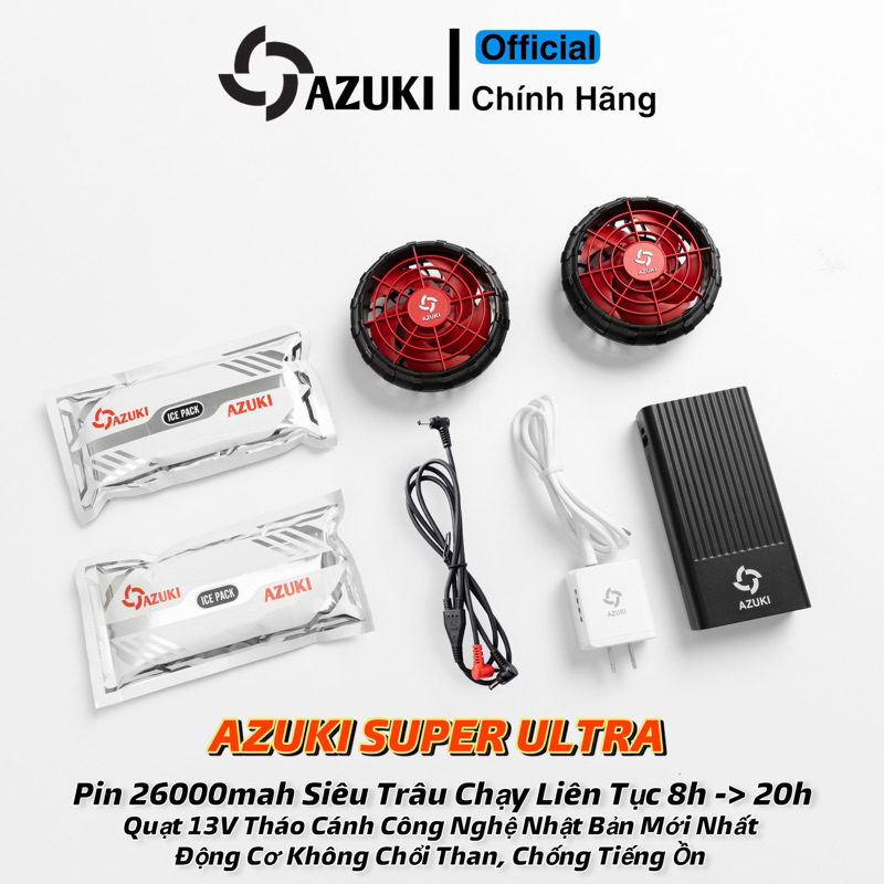 Bộ Phụ Kiện AZUKI ULTRA 2023 Pin 26000mah Quạt 13V Không Chổi Than