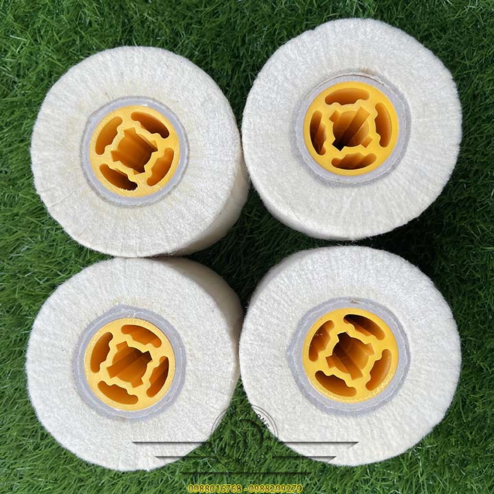 Nỉ trụ trắng lông cừu 100mm