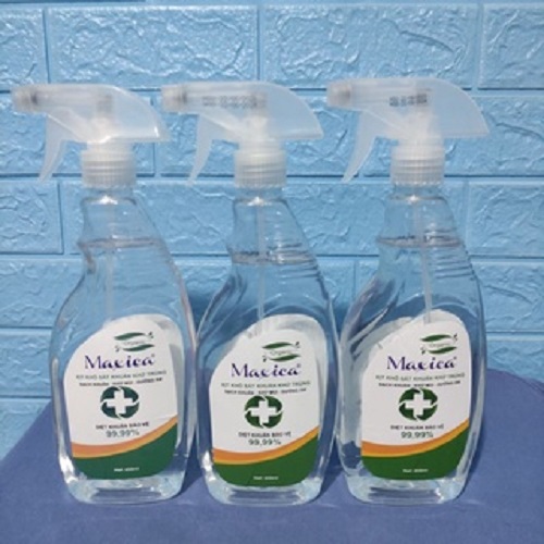 Combo 2 chai 500ml nước rửa tay khô xịt sát kháng khuẩn hiệu quả 99.99% maxica