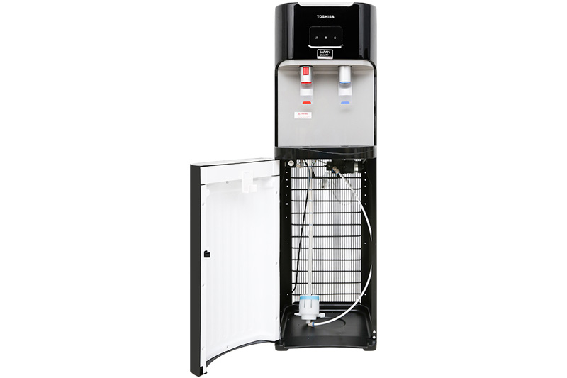 Máy làm nóng lạnh nước uống Toshiba RWF-W1669BV(K1) màu đen, bình âm vào thân máy