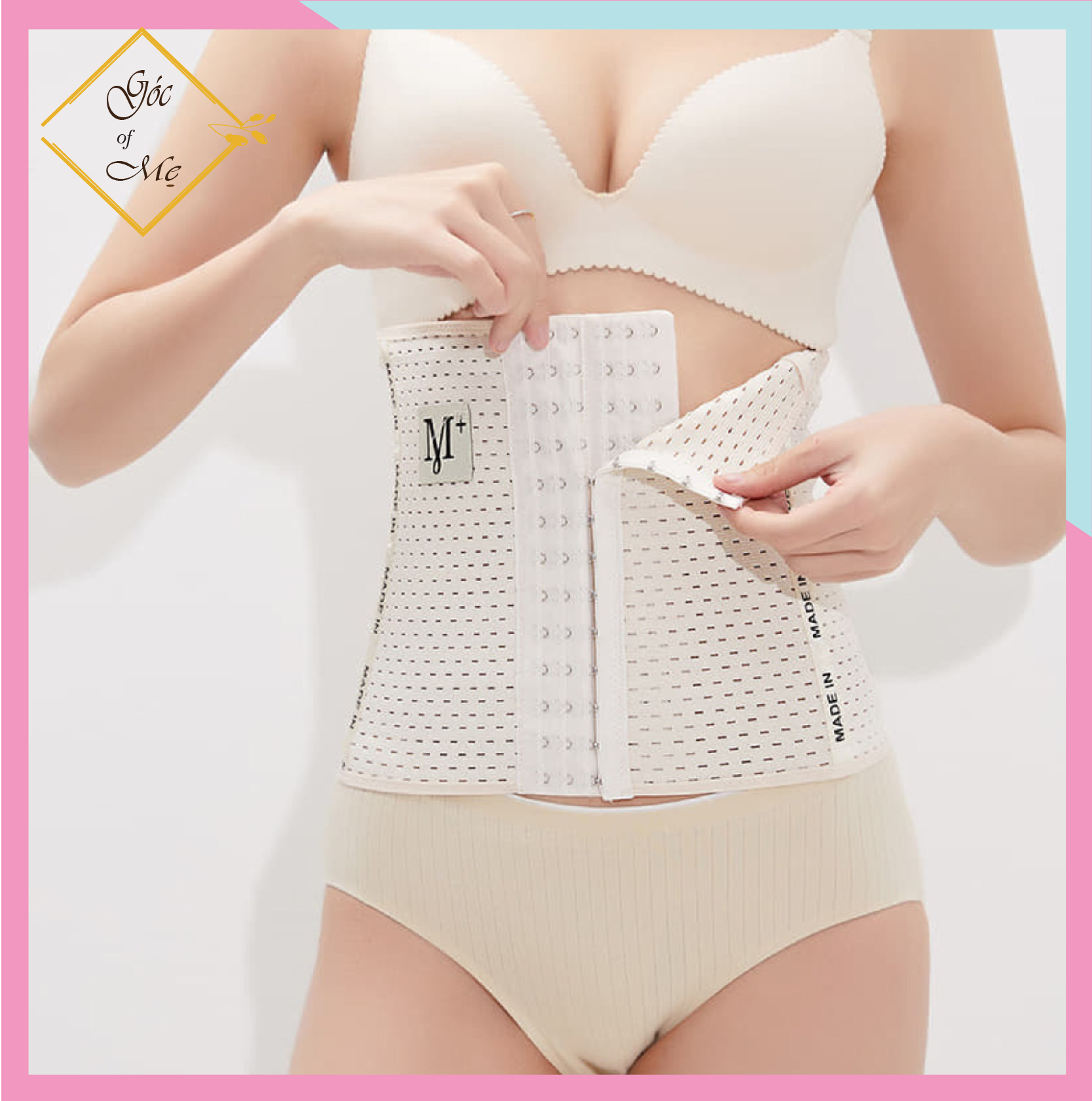 Đai Nịt Bụng - Đai Latex Giảm Mỡ Thông Hơi 6 Móc Cài Có Xương Định Hình Giảm Eo Giảm Mỡ Thẳng Lưng