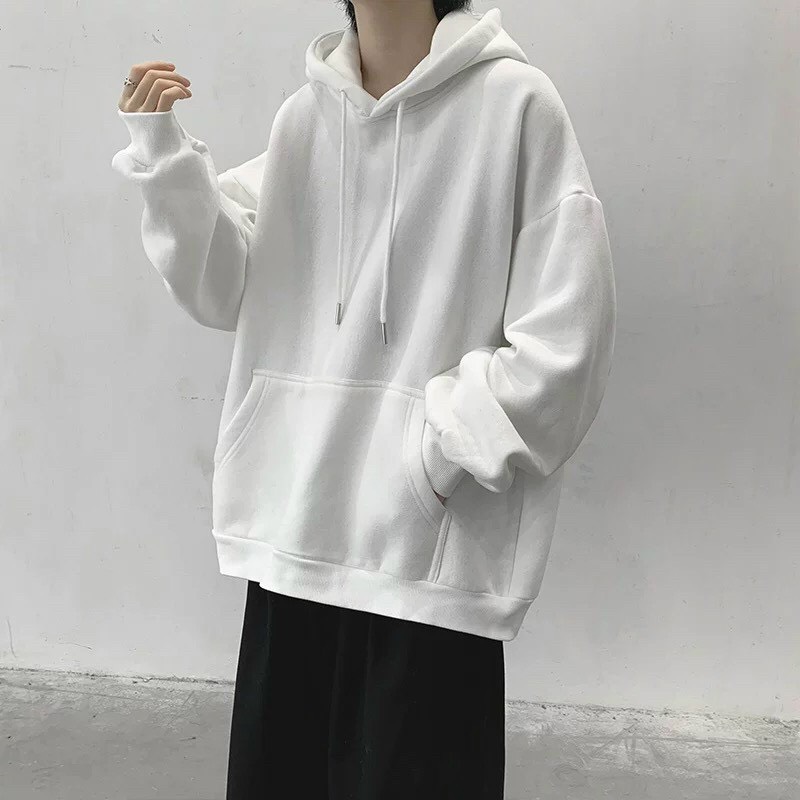 Áo Khoác Hoodie Unisex Trơn Nhiều Màu Form Rộng Chất Nỉ Dày Dặn Kiểu Dáng Hàn Quốc, áo khoác Nam nữ form rộng đi học