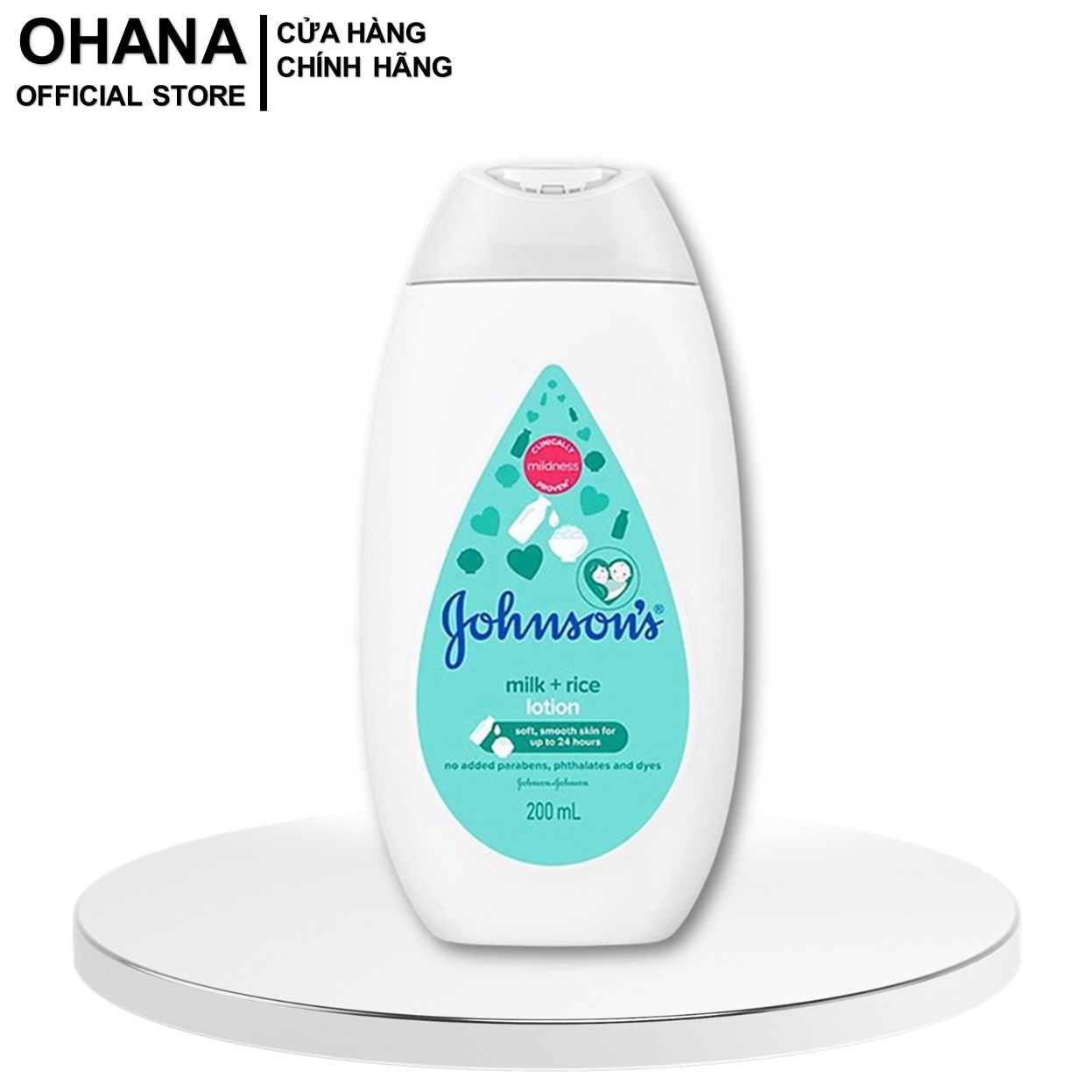 Sữa dưỡng thể chiết xuất sữa và gạo johnson's milk and rice baby lotion 200ml