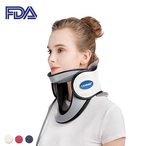 Đai hơi kéo giãn cột sống cổ Leamai C02/C03. Đai hơi nâng đỡ vùng cổ bị trấn thương, giúp định hình thẳng đốt sống cổ, cải thiện thoái hóa đốt sống cổ, thoát vị đĩa đệm.