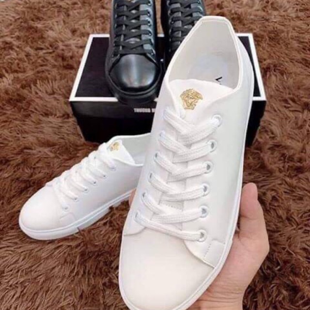 Giầy da nam ?FREESHIP?bán sỉ giầy da nam versace màu trắng full size 38-43