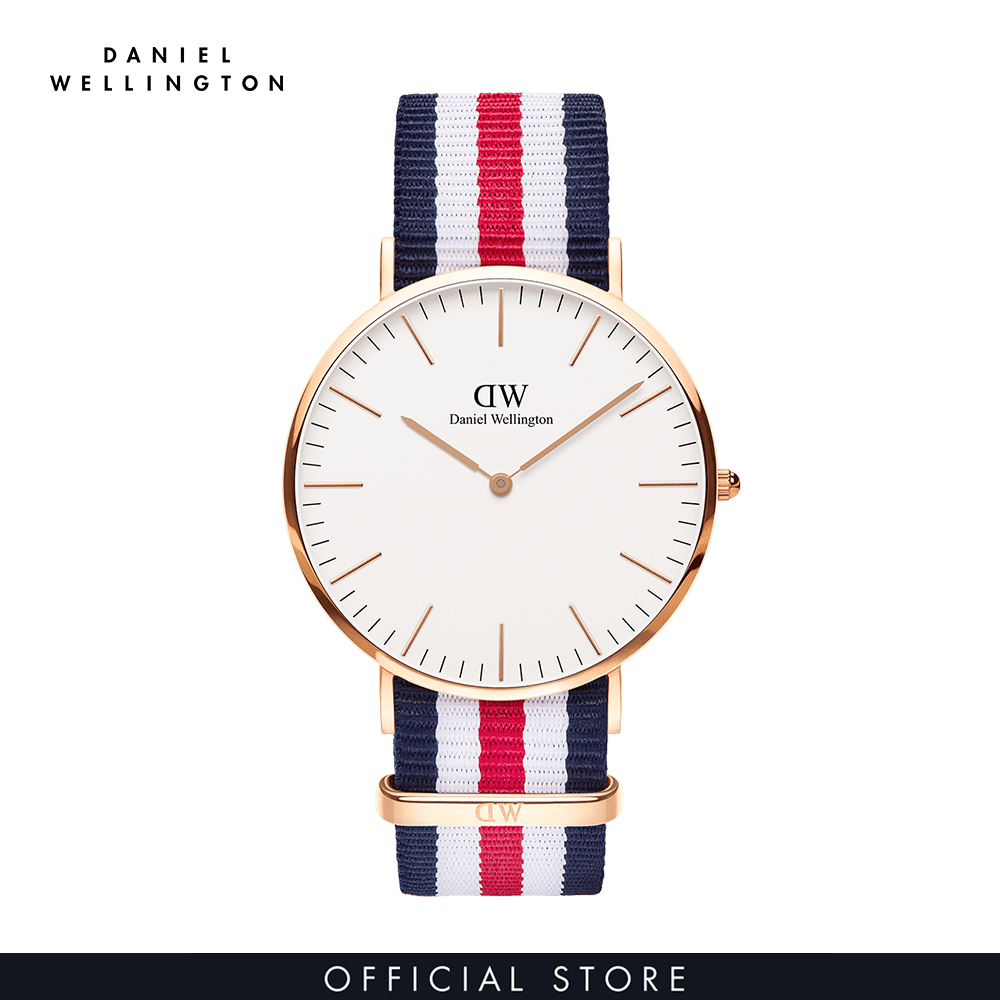Đồng hồ nam daniel wellington dây vải nato - classic canterbury 40mm dw00100002
