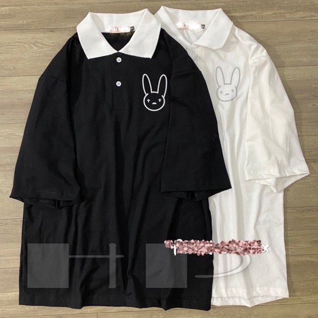 Áo polo logo thỏ phản quang THV875