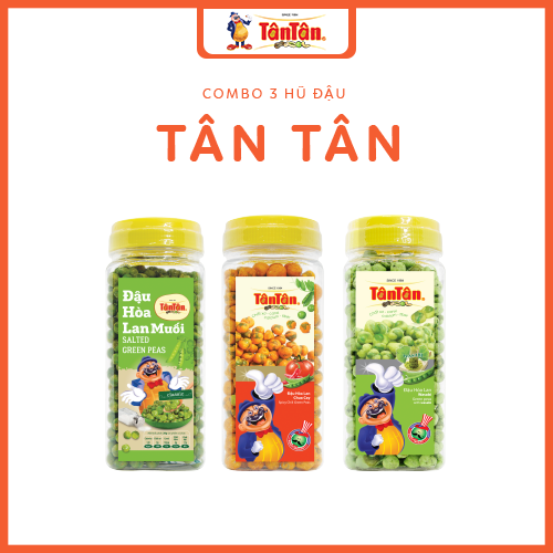 Combo 3 hũ đậu tân tân: hl muối 190g, hl chua cay 190g, hl wasabi 190g