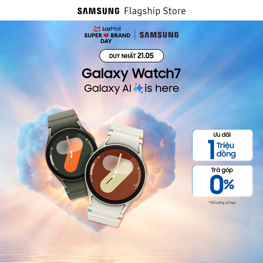 [SIÊU SALE GIỮA NĂM 20H 5-8.6] Đồng hồ thông minh Samsung Galaxy Watch7, Galaxy AI, 44mm
