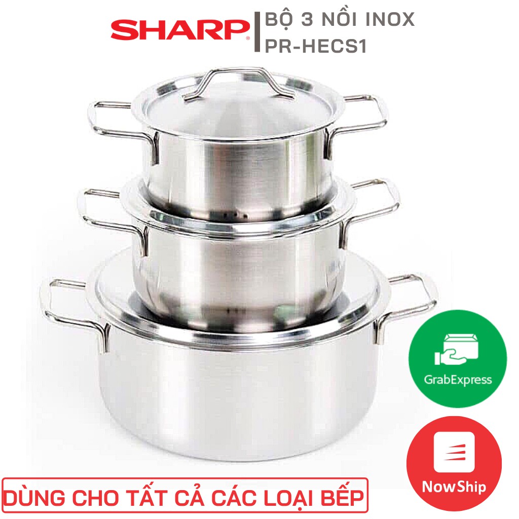 [ SALE CỰC SỐC ] BỘ 3 NỒI INOX SHAP ĐA NĂNG NẤU TRÊN MỌI LOẠI BẾP,BỘ 3 NỒI INOX DÙNG ĐƯỢC CHO BẾP TỪ CHỈ CÓ TẠI LUXURY SMART