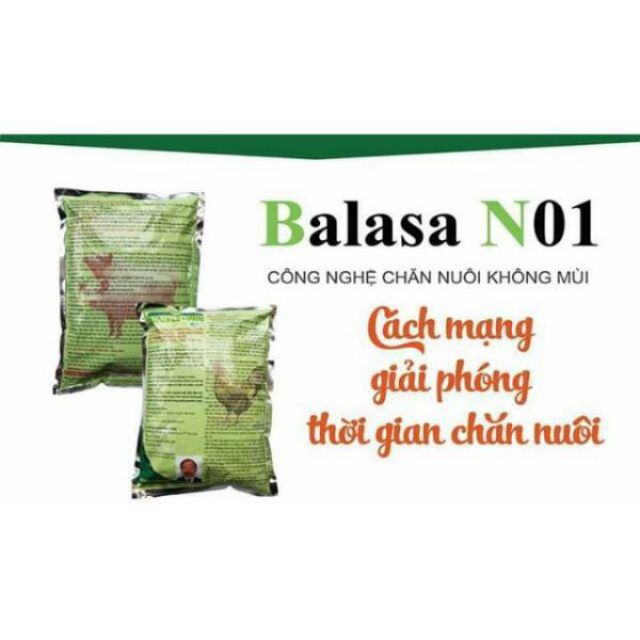 Balasa men rắc phân giải nền chuồng, Men Khử Mùi Hôi Chuồng Trại 1kg