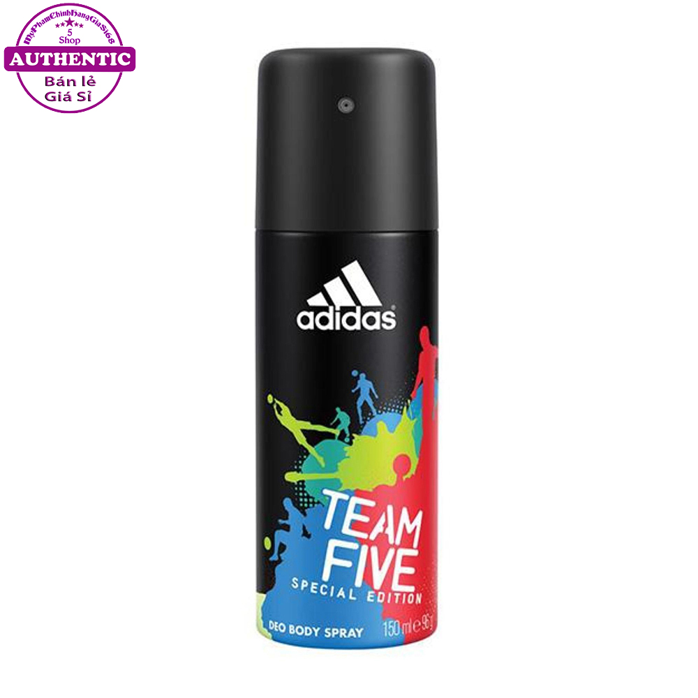 XỊT KHỬ MÙI NAM ADIDAS - TEAM FIVE DEO BODY SPRAY 24H 150ML