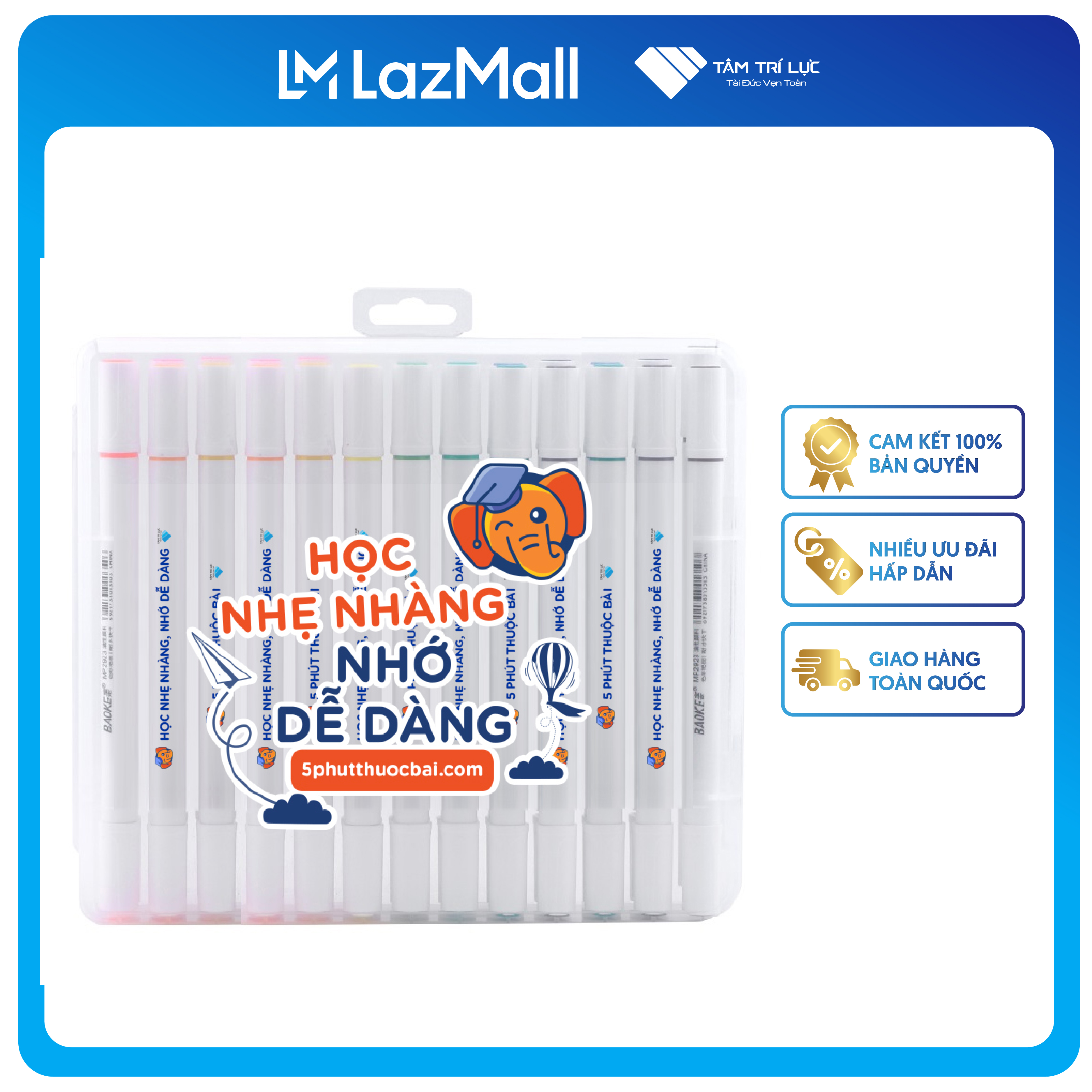 Bút Lông Màu 2 Đầu 5 Phút Thuộc Bài - Art Marker - bút dạ màu marker, bút lông tô màu vẽ tranh