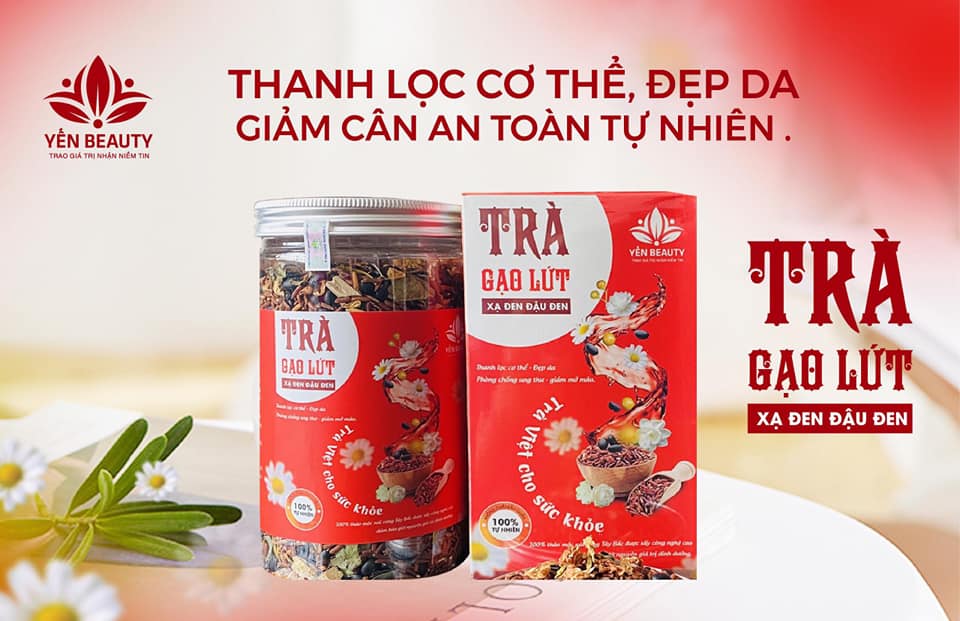 Giá tận gốc Trà gạo lứt đậu đen xạ đen chuẩn, hộp 500g, date mới nhất