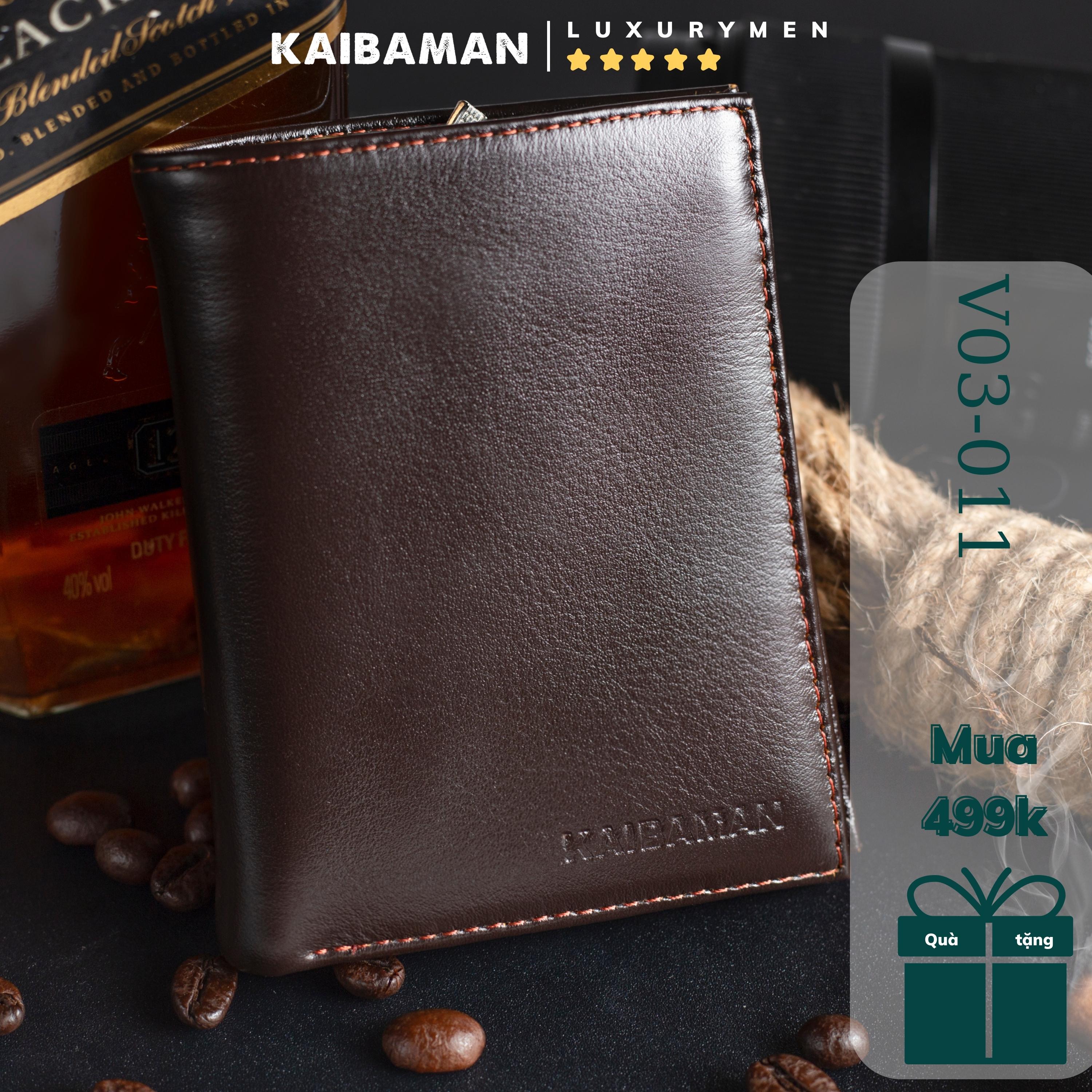 Ví nam da bò châm kim cao cấp - kaibaman shop .