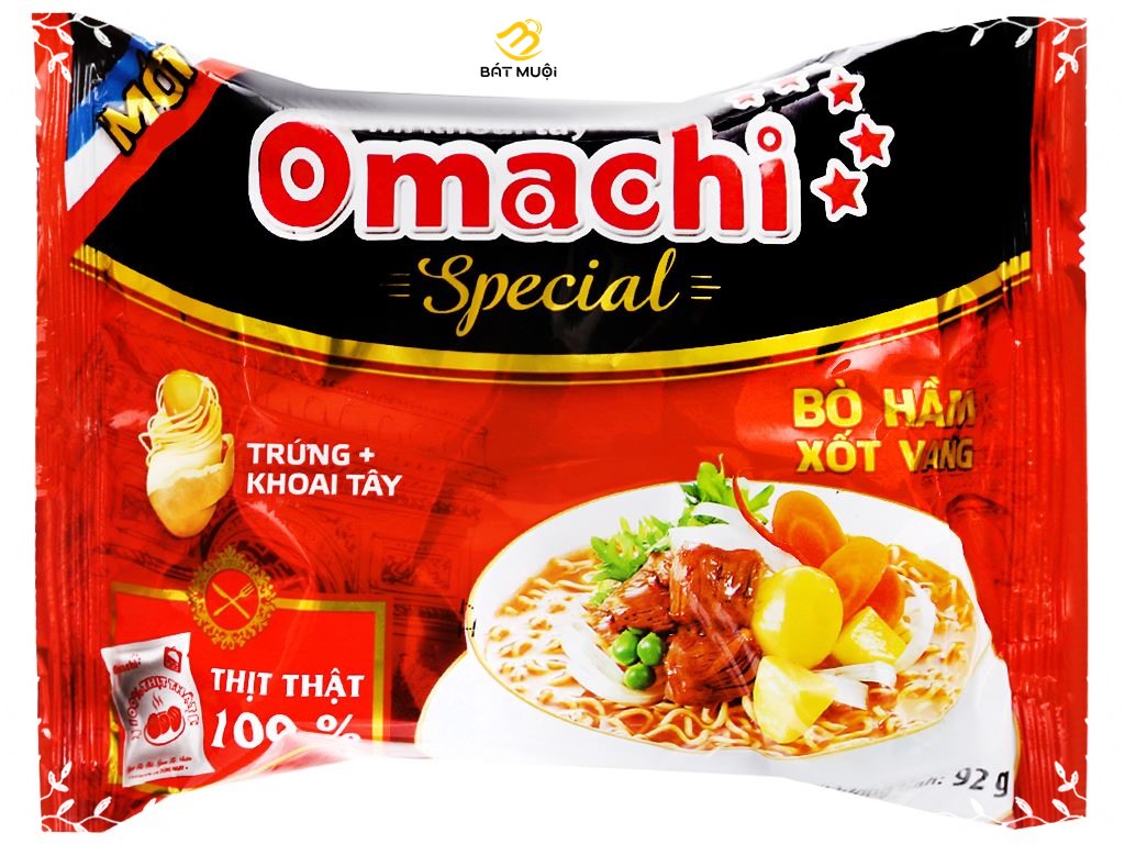Mì khoai tây Omachi Special bò hầm xốt vang 92g - Tạp hóa Bát Muội
