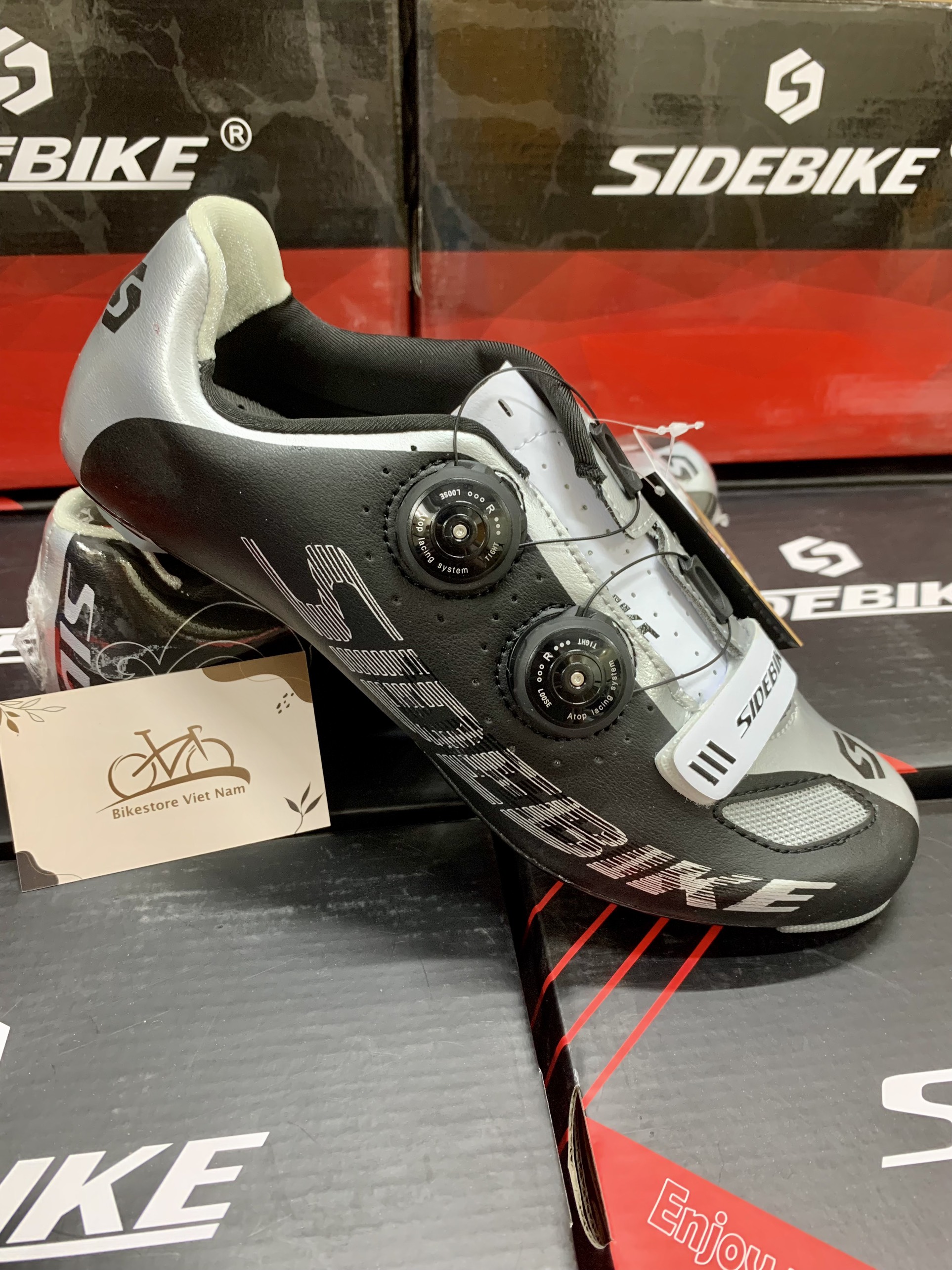 Giày xe đạp sidebike sd002 pro rd đế carbon