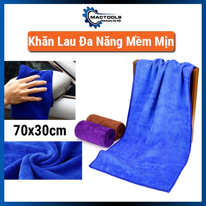 Khăn lau đa năng 30x70cm sợi mềm mịn thấm hút tốt, rửa xe, lau bụi bẩn nhanh chóng
