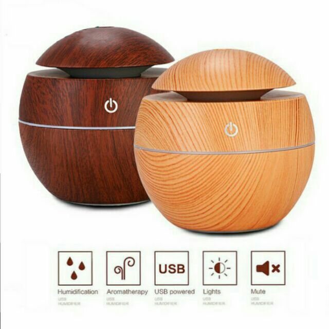 Máy Phun Sương Tạo Âm Khuếch Tán Tinh Dầu Vân Gỗ Xông Tinh Dầu Sát Khuẩn Không Khí Hoạt Động Êm Ái Không Gây Tiếng Ồn