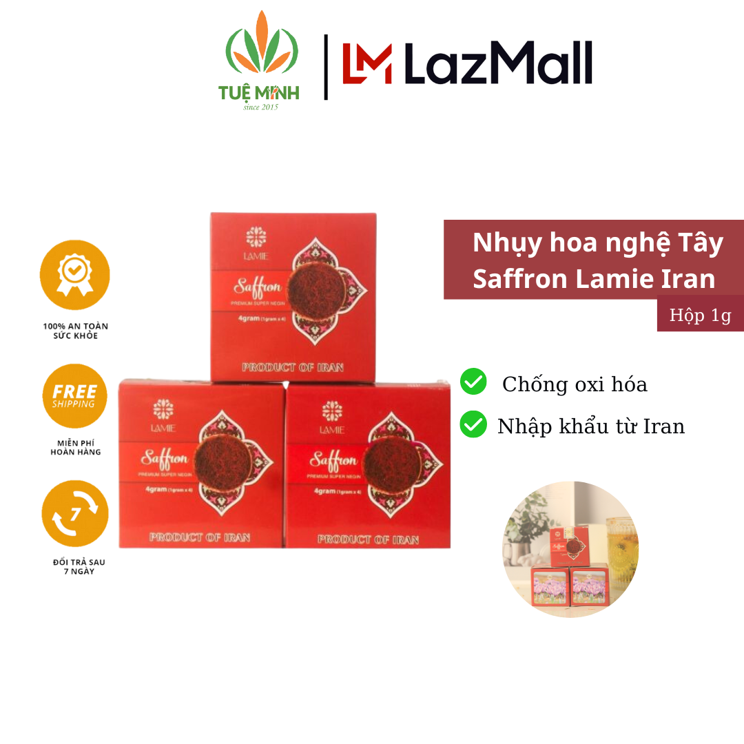 Nhụy hoa nghệ Tây Saffron Lamie Iran 1gr