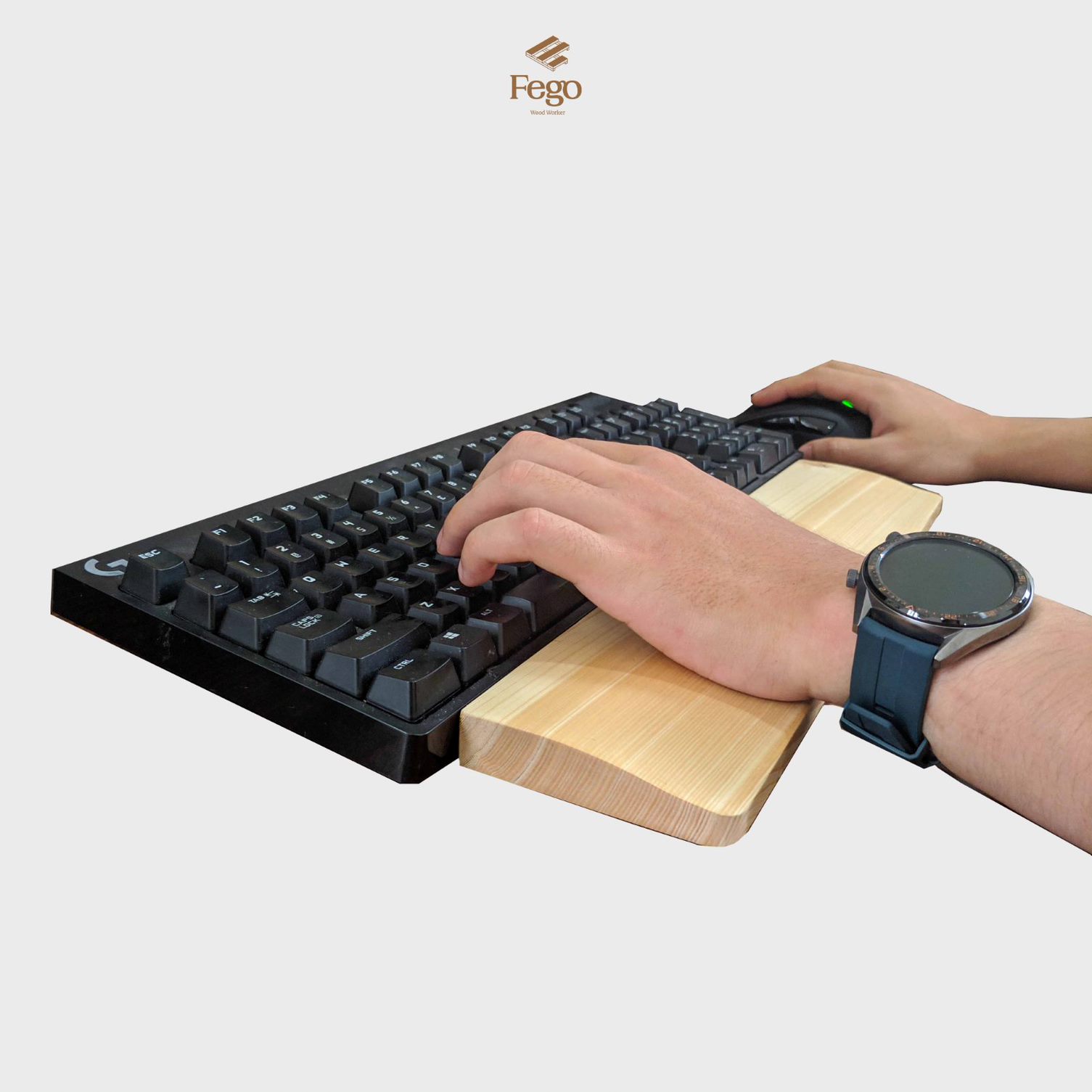 Kê lót tay bàn phím bằng gỗ tự nhiên chống trượt/ thiết kế chất lượng cao Fullsize/ TKL / Compact / Keycho