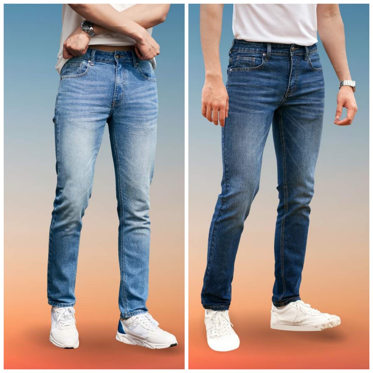 [HCM] Quần Jeans Nam Quần Bò Nam Trơn Dáng Skinny Co Giãn 4 Chiều Cao Cấp