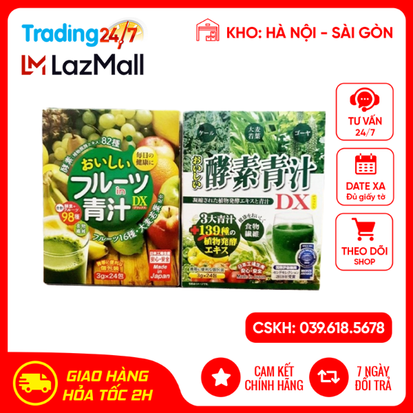 [ HỎA TỐC 4H - HÀNG NHẬT NHẬP KHẨU ] Combo Bột nước ép trái cây tươi cho trẻ em rau củ tổng hợp và Bột rau xanh hương trái cây OISHI Nội địa Nhật Bản