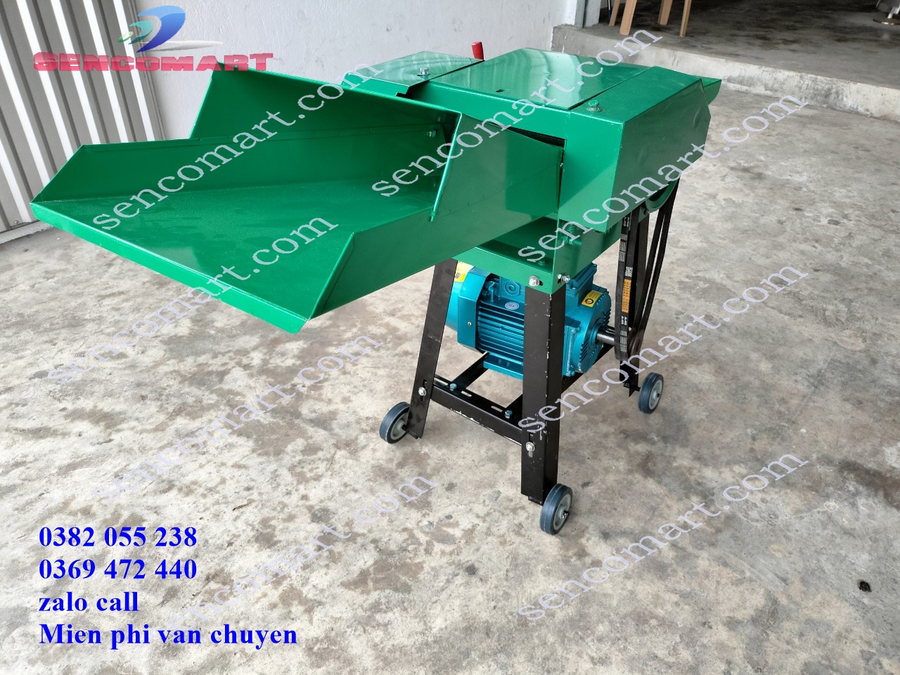Máy Băm Rơm Làm Nấm, Băm Cỏ Voi , thân cây ngô công suất 3kw chạy điện gia đình