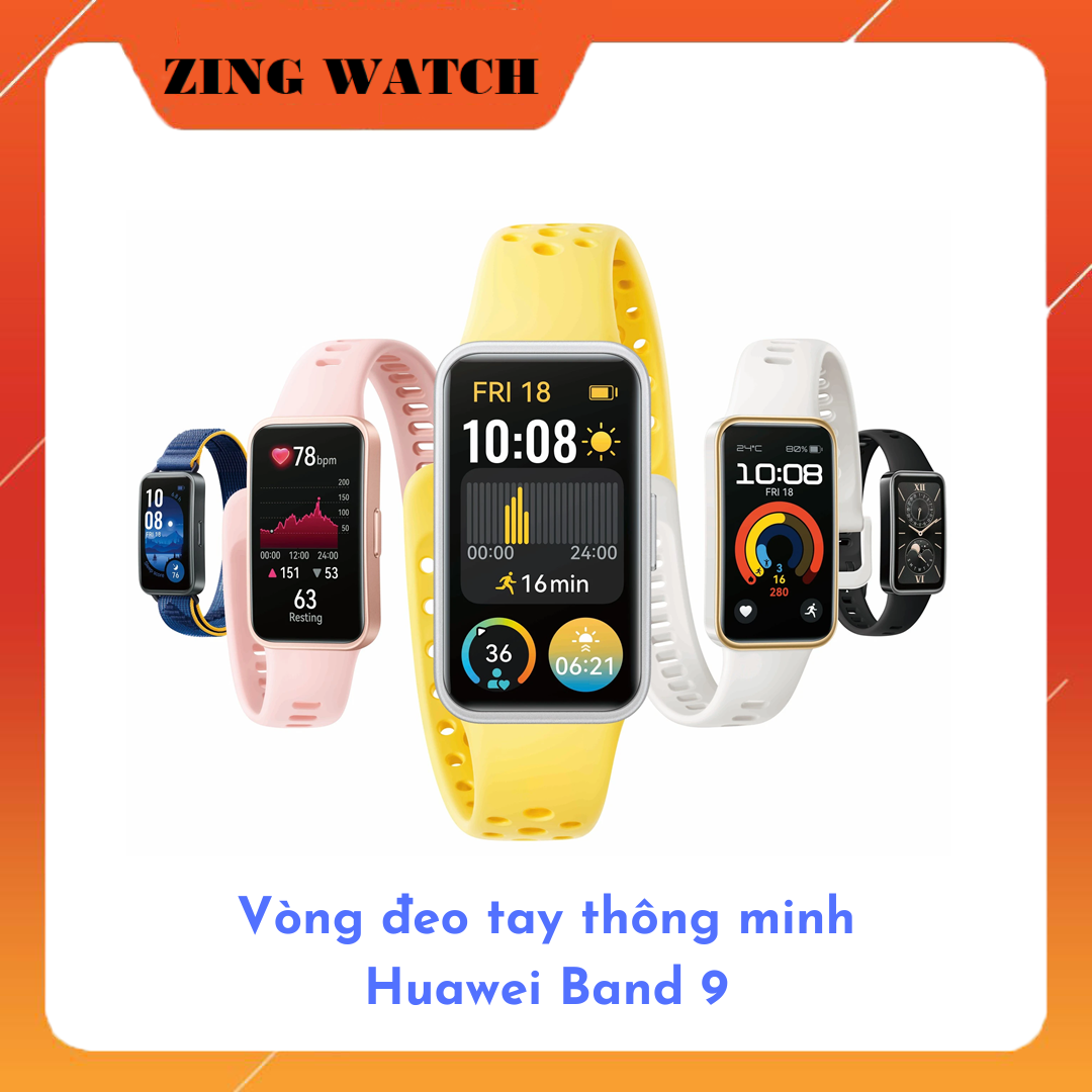Vòng đeo tay thông minh Huawei Band 9 - Thiết kế siêu mỏng | Phân tích khoa học Giấc Ngủ | Bản quốc tế chính hãng