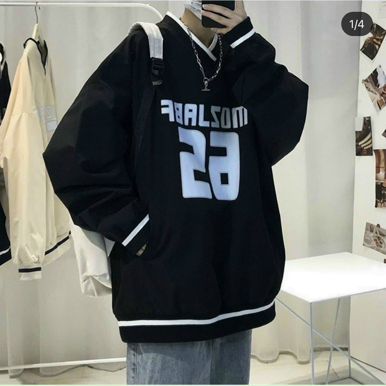 Áo sweater Nỉ Bông Nam Nữ Phối Thời Trang Dễ Thương Mẫu Mới Hot Trend 2021. Tp