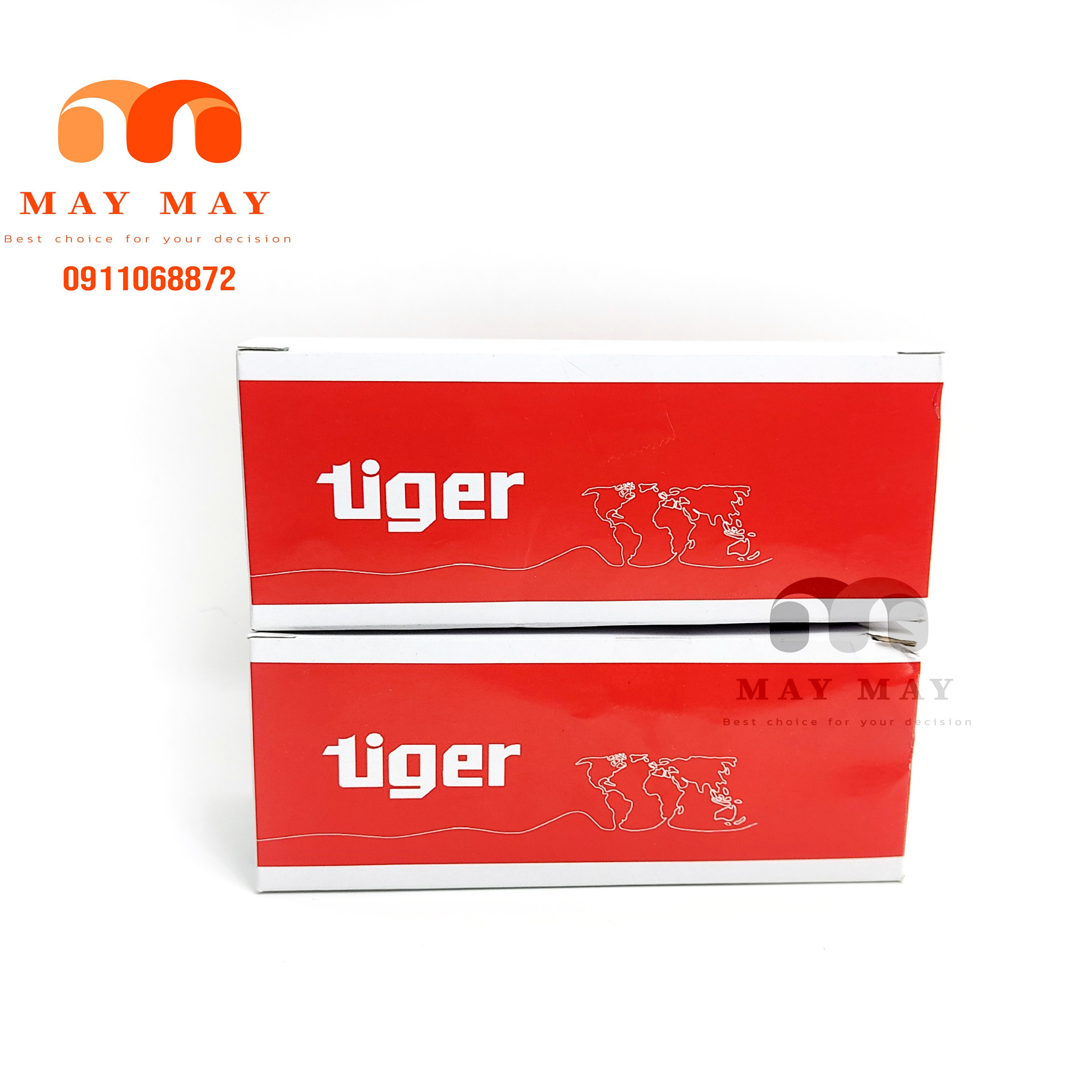 Chỉ may tiger ống 900m 2 màu trắng đen cuộn lẻ