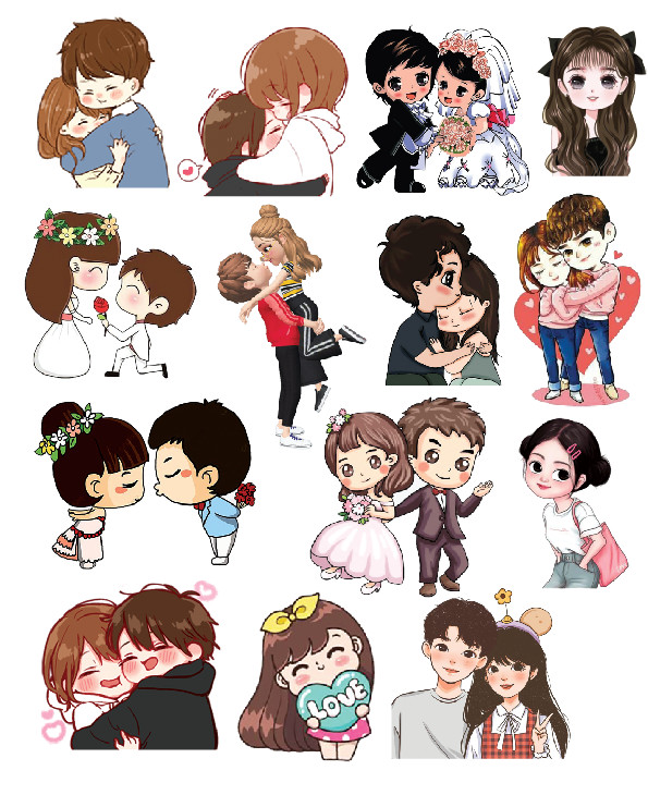 1 tờ a6 sticker dán nhiều hình dễ thương, ngọt ngào