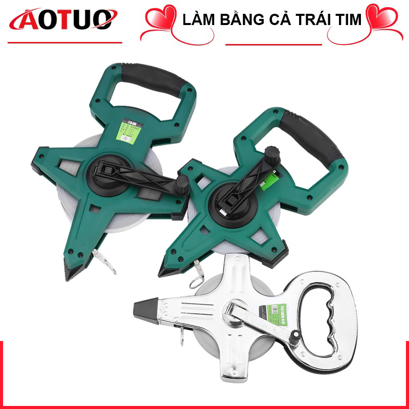 Thước đo 50m, thước đo công trình với khung thép không gỉ - Chính hãng TUOSEN