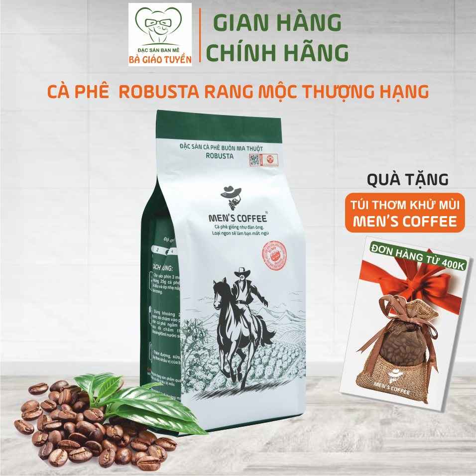 Cà Phê Men s Coffee Dòng ROBUSTA Buôn Ma Thuột Thượng Hạng Vị Đậm Mạnh