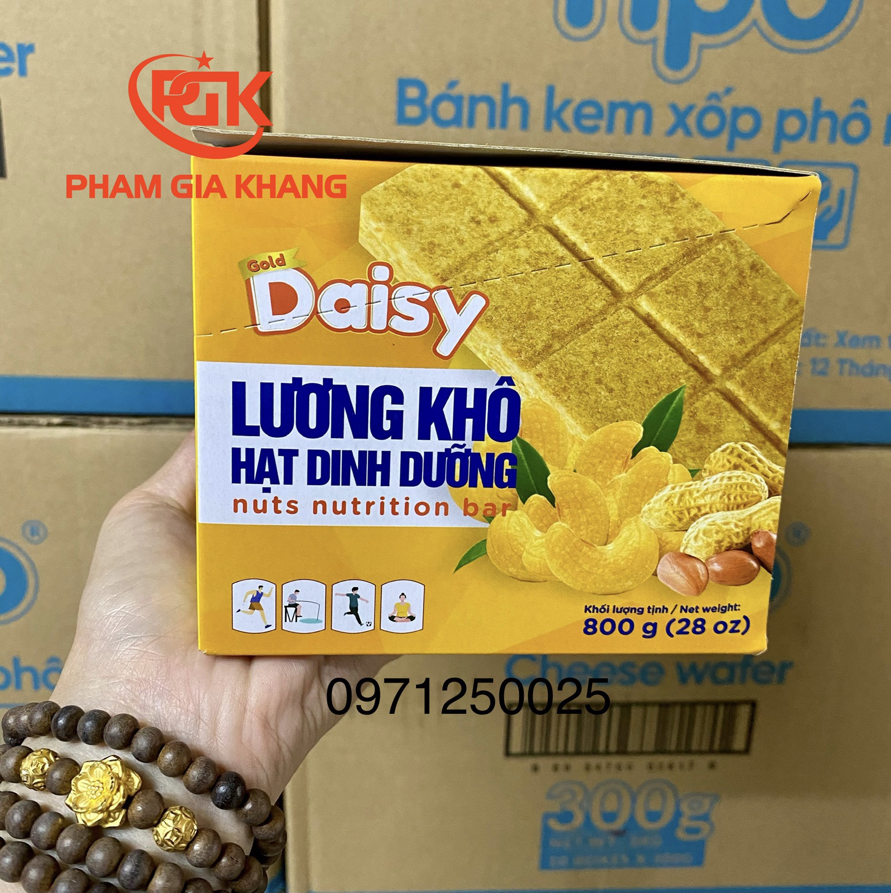 Thùng 60 gói Lương khô hạt dinh dưỡng cao cấp