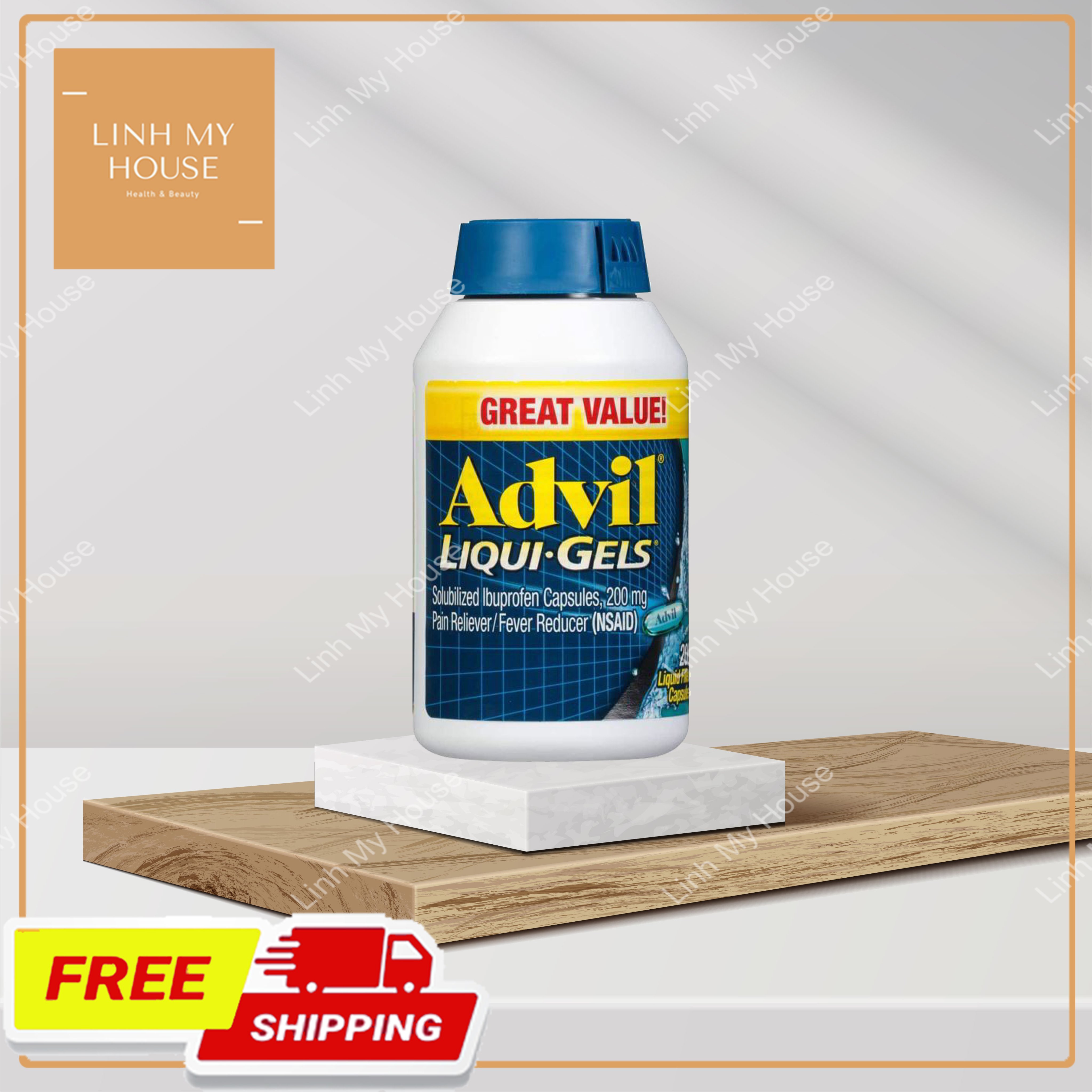Viên giảm đau advil liqui-gels 200mg 200 viên mỹ