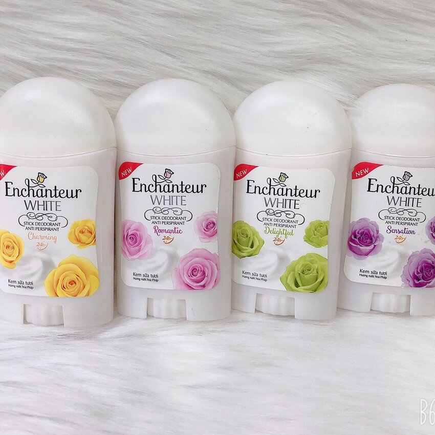   HCM  Sáp khử mùi trắng da Enchanteur Charming  Sensation  Romantic  Delightfull 40g với kem sữa tươi và B3 dưỡng da trắng mịn màng ngăn mùi hiệu quả Cửa hàng Mai Hà 