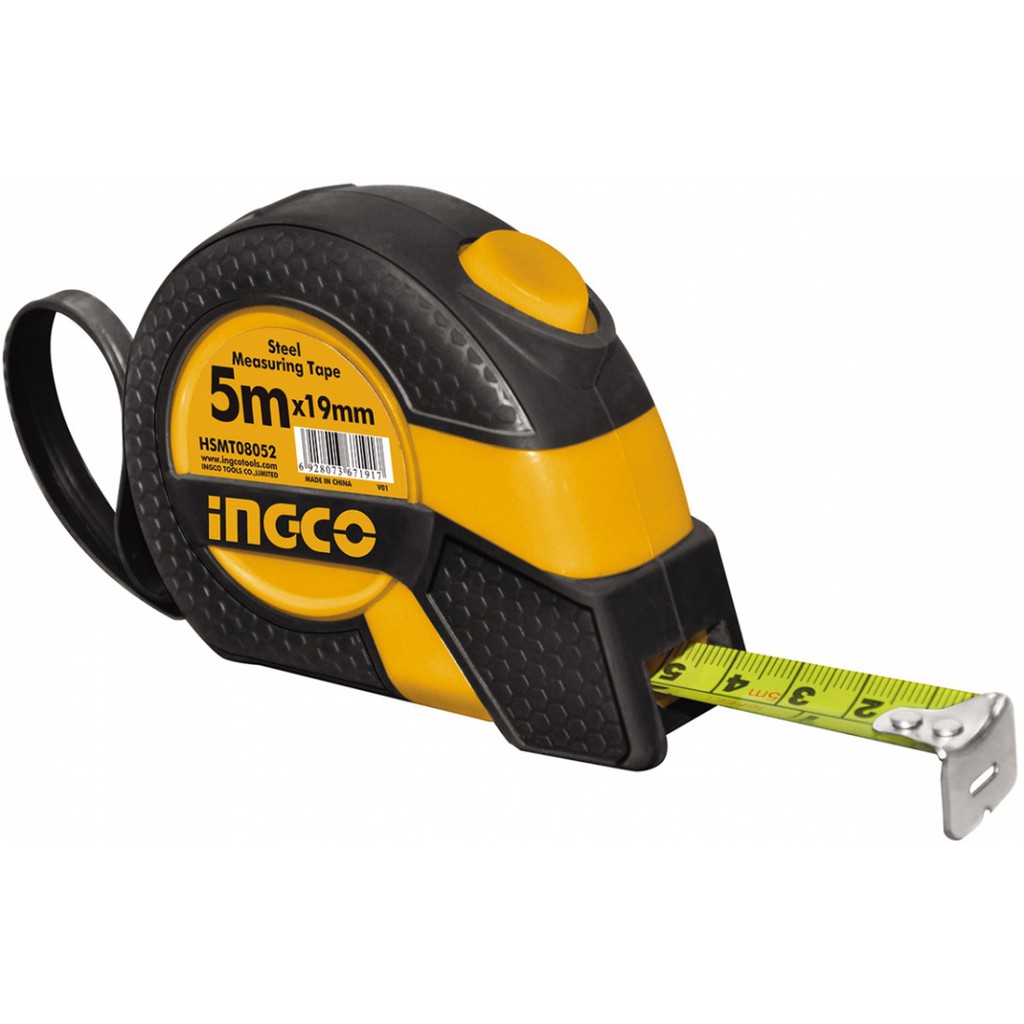5mx19mm thước cuộn thép nền vàng ingco hsmt08052