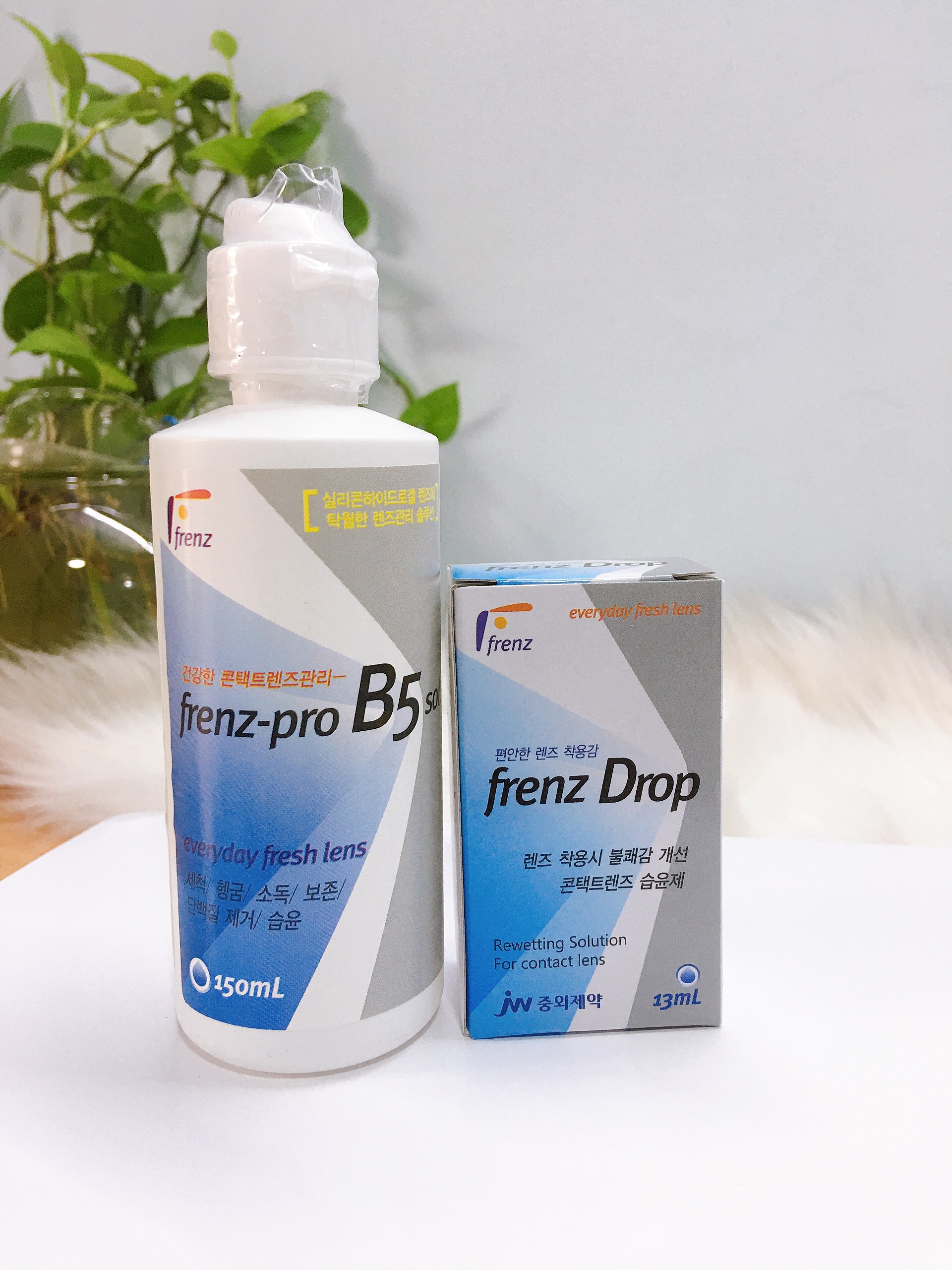 Combo nước nhỏ mắt Frenz Drop 13ml+ nước ngâm Frenz Drop150ml- Dung dịch ngâm rửa kính áp tròng HànQuốc.
